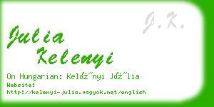 julia kelenyi business card